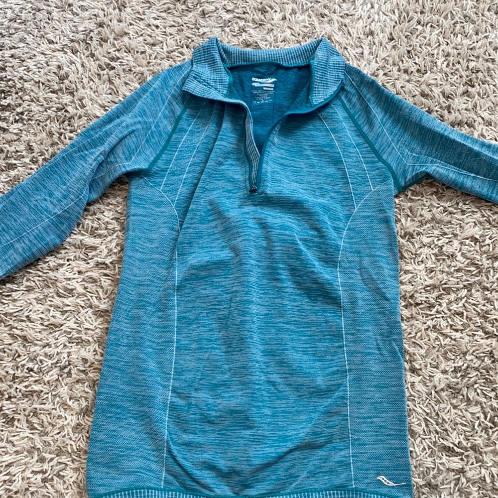 Three quarter zip workout sweater